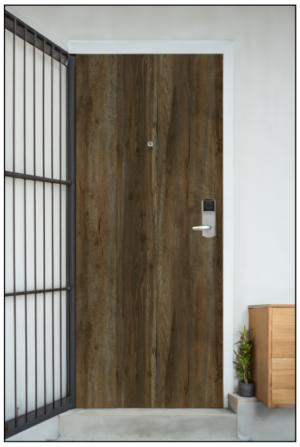 HDB Laminate Main Door 3X7 - Rustic Barn Wood