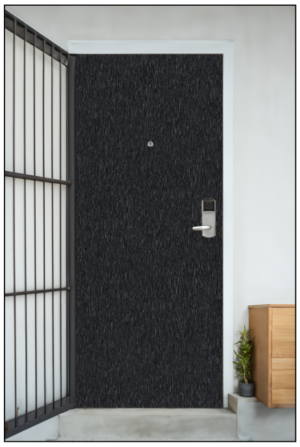 HDB Laminate Main Door 3X7 - Brushed Black