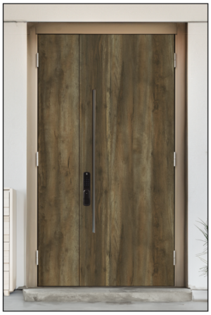 HDB Laminate Main Door 4X7 - Rustic Barn Wood