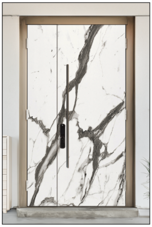 HDB Laminate Main Door 4X7 - Bianco Marble Uassiq