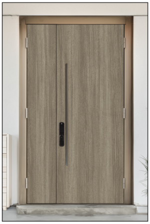 HDB Laminate Main Door 4X7 - Weathered Eames Teak